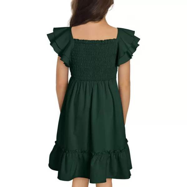 blibean Tween Girls Elegant Ruffle Sleeve Dresses Size 6-15 Years