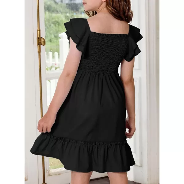 blibean Tween Girls Elegant Ruffle Sleeve Dresses Size 6-15 Years