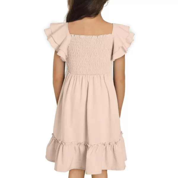 blibean Tween Girls Elegant Ruffle Sleeve Dresses Size 6-15 Years