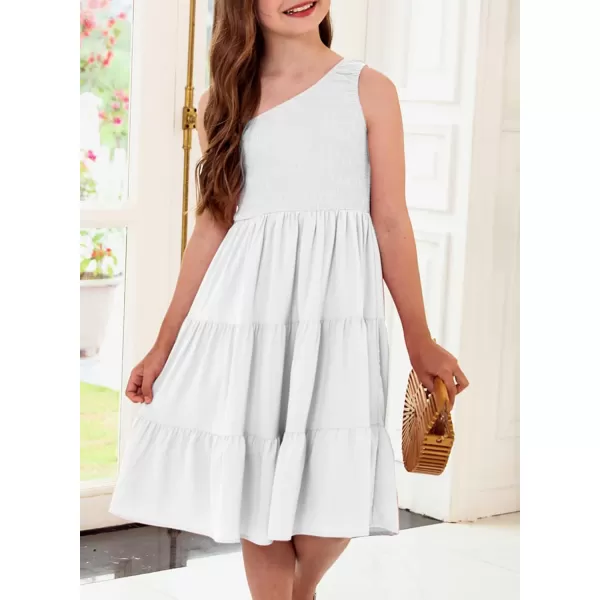 blibean Tween Girls One-Shoulder Dresses Size 6-15 Years Old