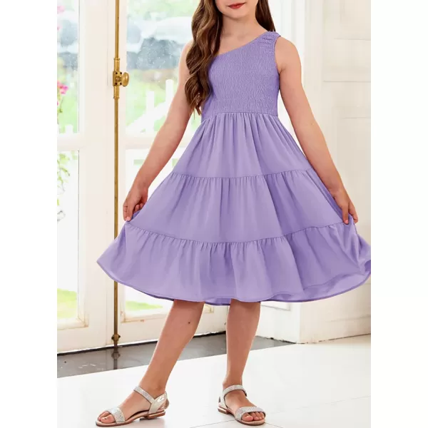 blibean Tween Girls One-Shoulder Dresses Size 6-15 Years Old