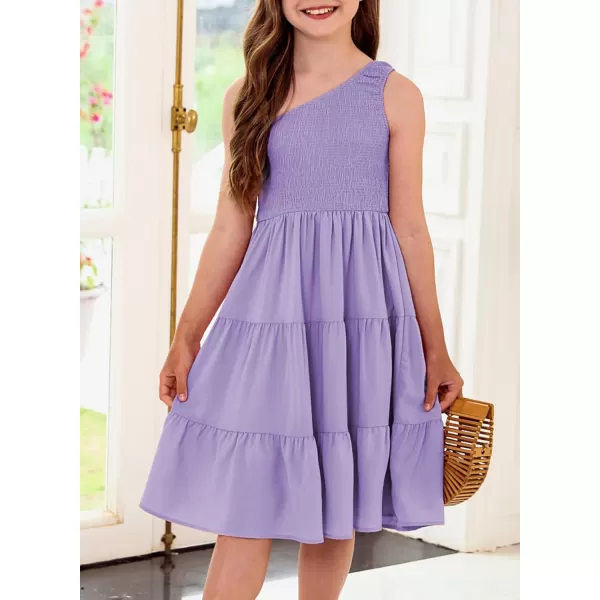 blibean Tween Girls One-Shoulder Dresses Size 6-15 Years Old
