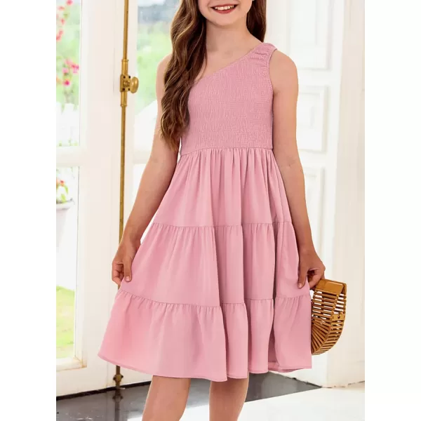 blibean Tween Girls One-Shoulder Dresses Size 6-15 Years Old