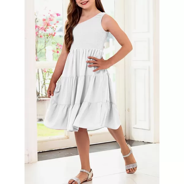 blibean Tween Girls One-Shoulder Dresses Size 6-15 Years Old