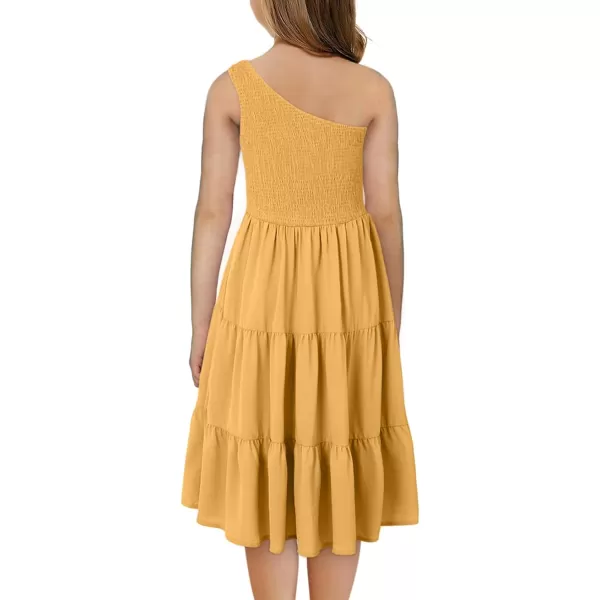 blibean Tween Girls One-Shoulder Dresses Size 6-15 Years Old