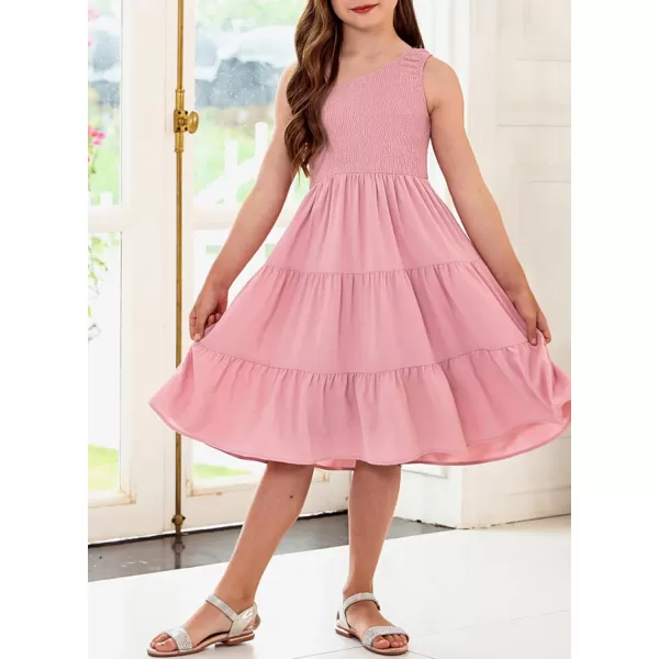 blibean Tween Girls One-Shoulder Dresses Size 6-15 Years Old
