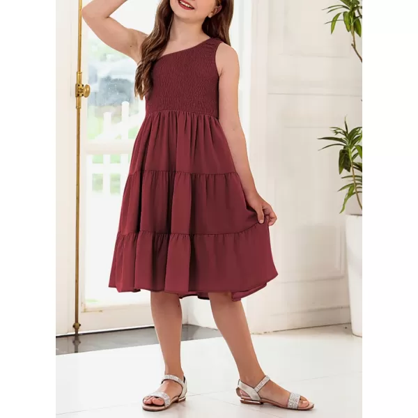blibean Tween Girls One-Shoulder Dresses Size 6-15 Years Old