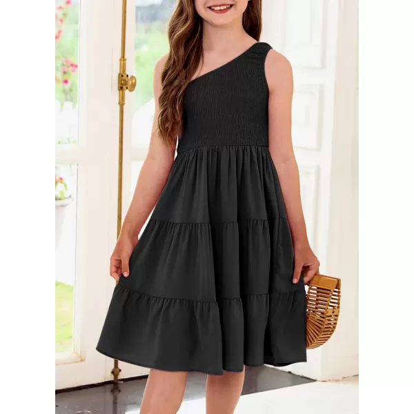 blibean Tween Girls One-Shoulder Dresses Size 6-15 Years Old