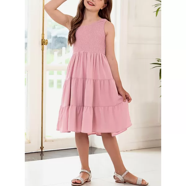 blibean Tween Girls One-Shoulder Dresses Size 6-15 Years Old