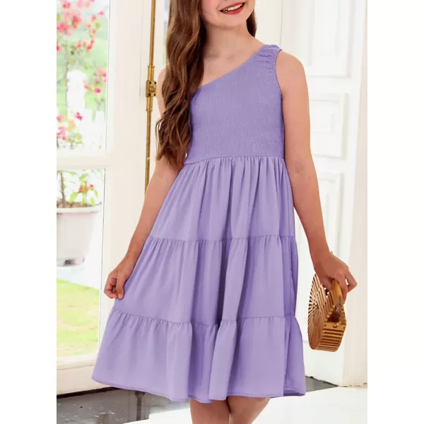 blibean Tween Girls One-Shoulder Dresses Size 6-15 Years Old