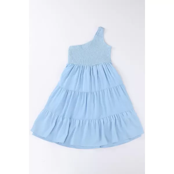 blibean Tween Girls One-Shoulder Dresses Size 6-15 Years Old