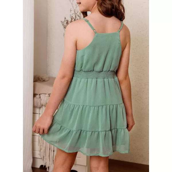 blibean Tween Girls Sundress Adjustable Strap Dress Size 4-13 Years
