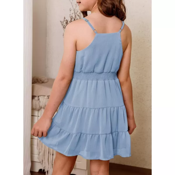 blibean Tween Girls Sundress Adjustable Strap Dress Size 4-13 Years