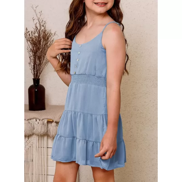 blibean Tween Girls Sundress Adjustable Strap Dress Size 4-13 Years