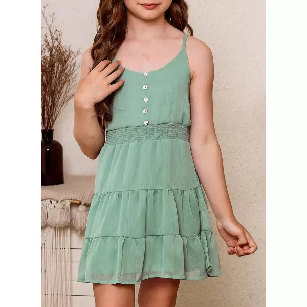 blibean Tween Girls Sundress Adjustable Strap Dress Size 4-13 Years