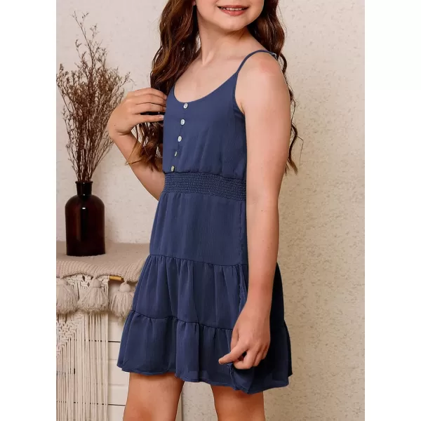 blibean Tween Girls Sundress Adjustable Strap Dress Size 4-13 Years