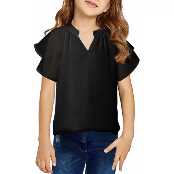 blibean Girl Flower Bell Sleeve Blouse Floral Fall Tops 4-15 Years