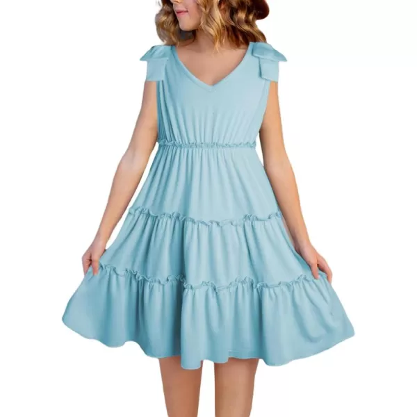 blibean Girls Boho Bow Strap Sleeveless Dress Kid Tiered Sundress Size 6-15 Years
