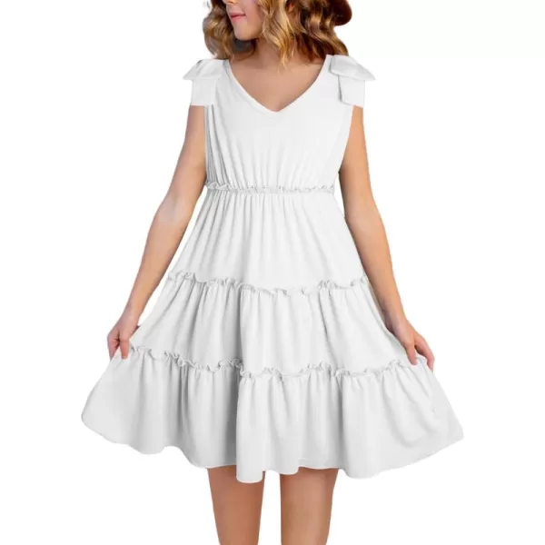 blibean Girls Boho Bow Strap Sleeveless Dress Kid Tiered Sundress Size 6-15 Years