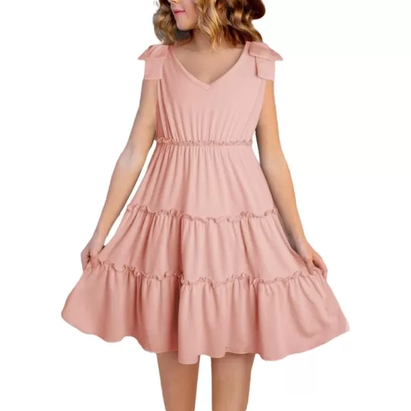 blibean Girls Boho Bow Strap Sleeveless Dress Kid Tiered Sundress Size 6-15 Years