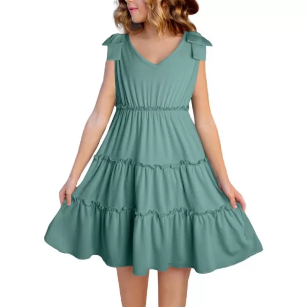 blibean Girls Boho Bow Strap Sleeveless Dress Kid Tiered Sundress Size 6-15 Years