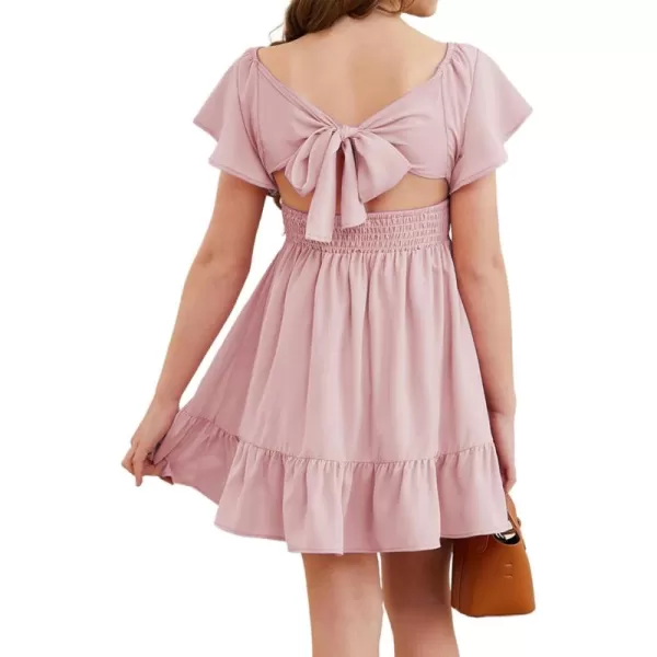 blibean Girls Summer Tie Back Dress Tween Kids Off Shoulder Dresses Size 4-13 Years