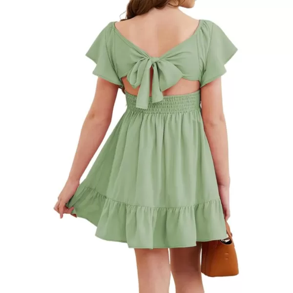 blibean Girls Summer Tie Back Dress Tween Kids Off Shoulder Dresses Size 4-13 Years