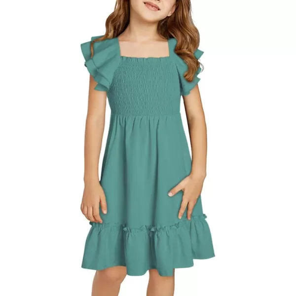 blibean Tween Girls Elegant Ruffle Sleeve Dresses Size 6-15 Years