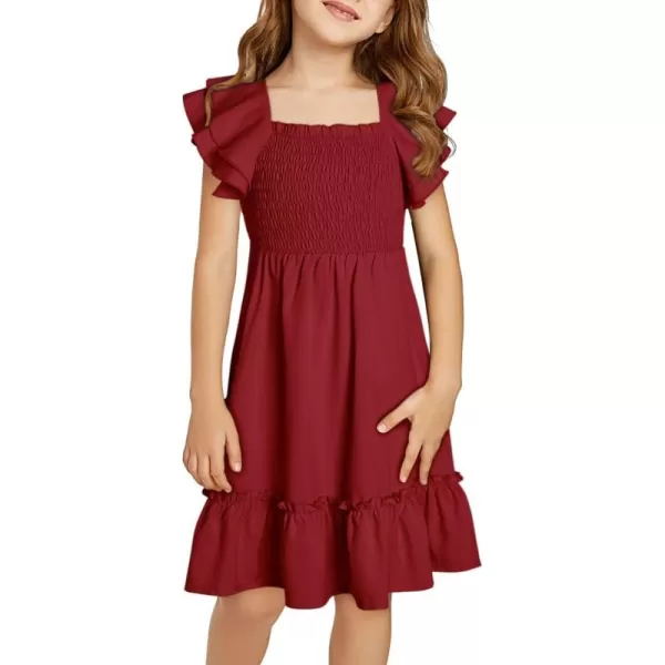 blibean Tween Girls Elegant Ruffle Sleeve Dresses Size 6-15 Years