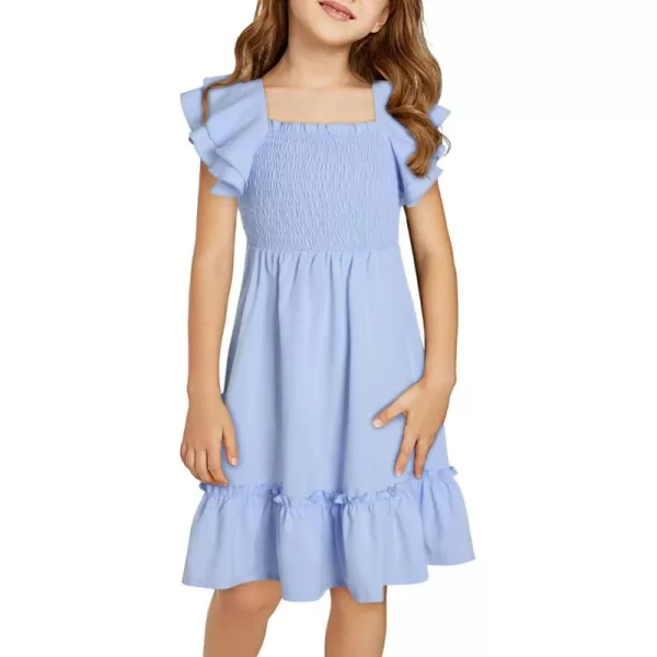 blibean Tween Girls Elegant Ruffle Sleeve Dresses Size 6-15 Years