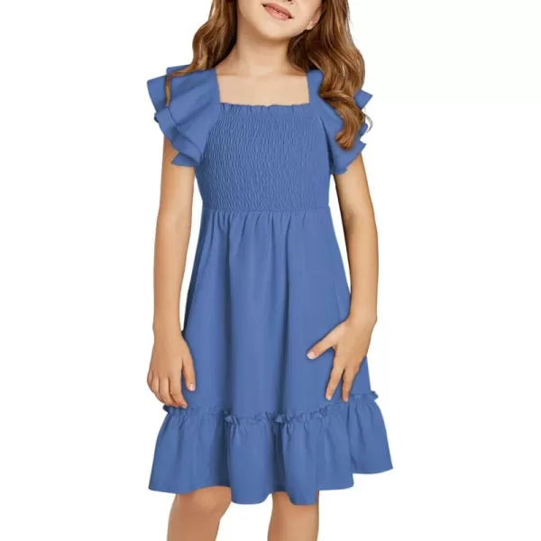 blibean Tween Girls Elegant Ruffle Sleeve Dresses Size 6-15 Years