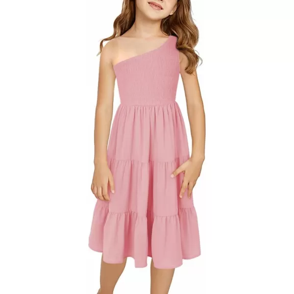 blibean Tween Girls One-Shoulder Dresses Size 6-15 Years Old