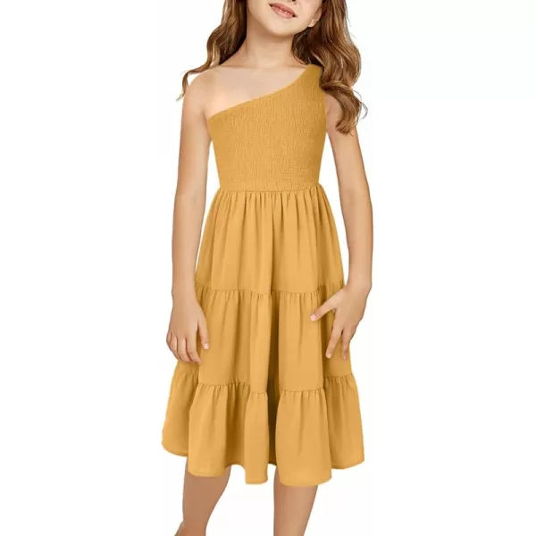 blibean Tween Girls One-Shoulder Dresses Size 6-15 Years Old