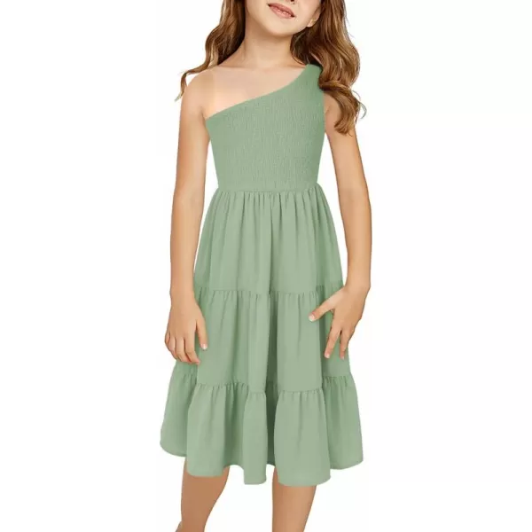 blibean Tween Girls One-Shoulder Dresses Size 6-15 Years Old