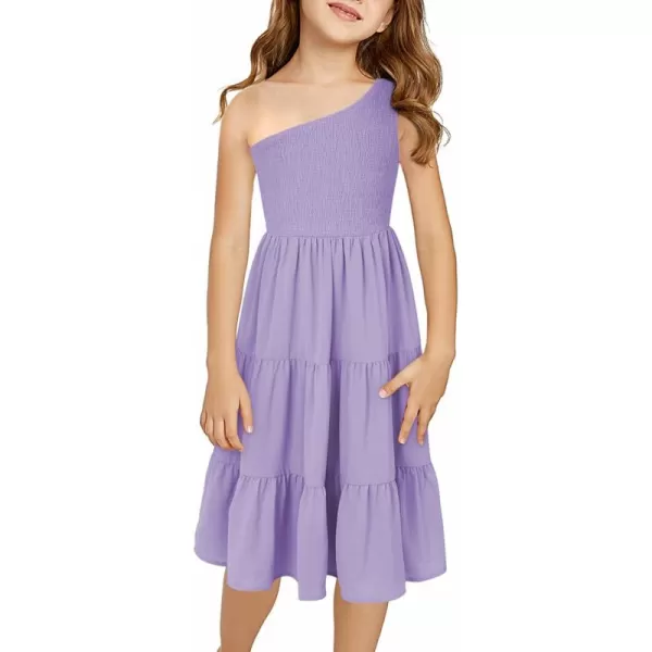 blibean Tween Girls One-Shoulder Dresses Size 6-15 Years Old
