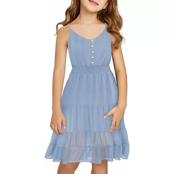 blibean Tween Girls Sundress Adjustable Strap Dress Size 4-13 Years