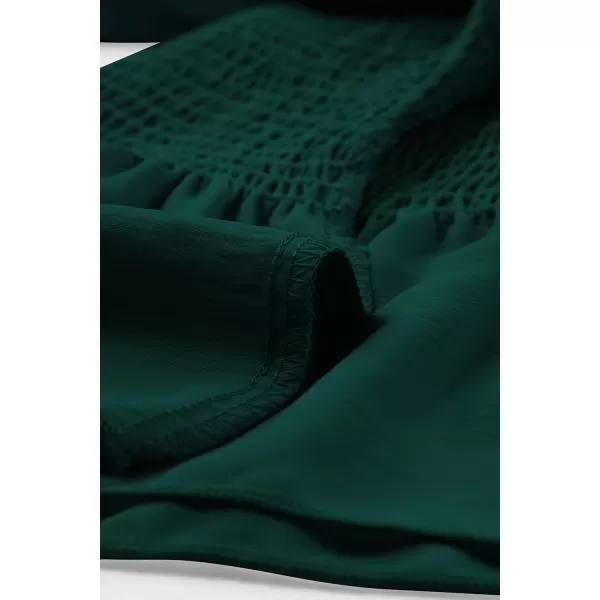 blibean Big Girl Fall Tops Youth Kid Lantern Long Sleeve Shirt Smocked Blouse Ruffle Outfit Tween Girls Boho Fancy Clothes Size 12-14 Years Old Green