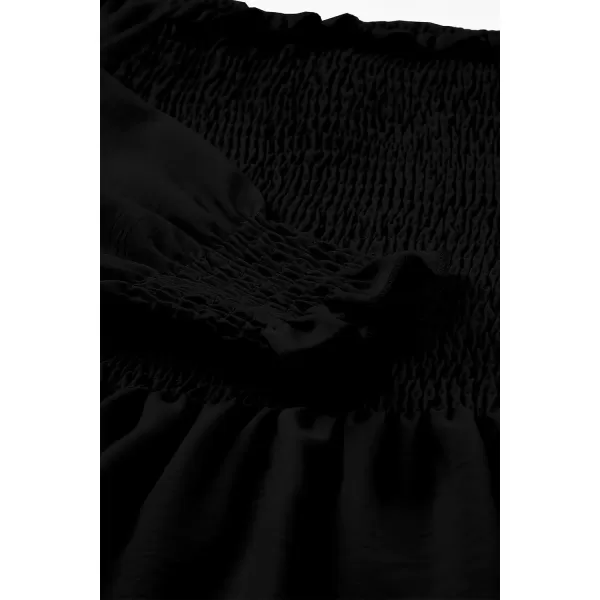 blibean Big Girl Fall Tops Youth Kid Peplum Long Sleeve Shirt Smocked Blouse Ruffle Outfit Tween Girls Boho Fancy Clothes Size 10-12 Years Old Black