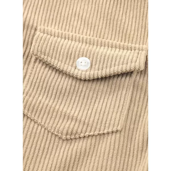 blibean Boy Corduroy Long Sleeve Shirt Shacket with Pockets Size 6-15 Years Old