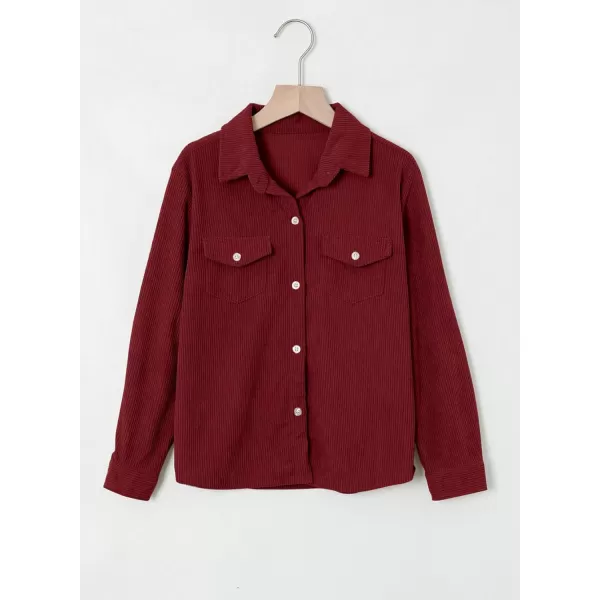 blibean Boy Corduroy Long Sleeve Shirt Shacket with Pockets Size 6-15 Years Old