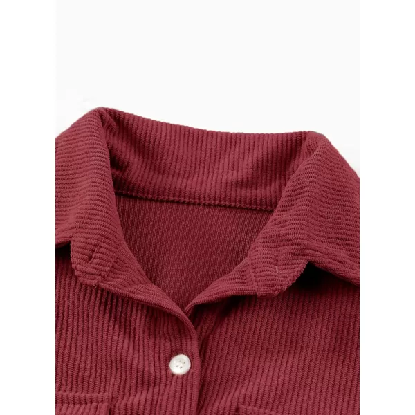 blibean Boy Corduroy Long Sleeve Shirt Shacket with Pockets Size 6-15 Years Old