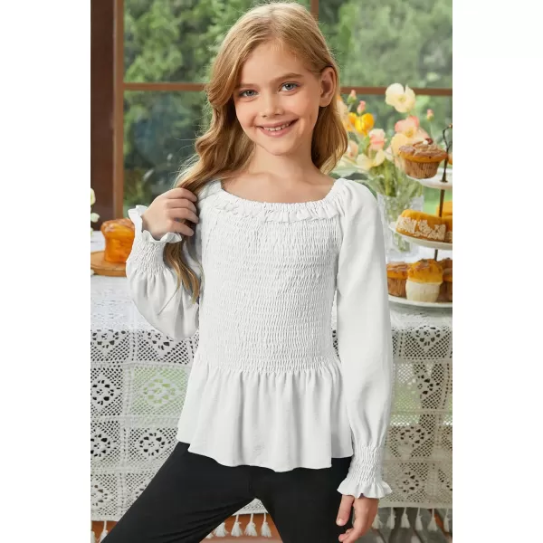 blibean Tween Girl Elegant Shirt Smocked Tops SIze 6-15 Year
