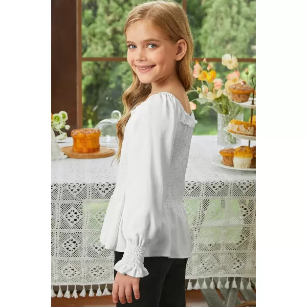 blibean Tween Girl Elegant Shirt Smocked Tops SIze 6-15 Year