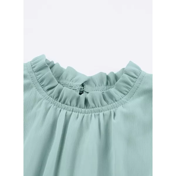 blibean Tween Girls Elegant Dresses Kids Summer Ruffle Sleeve Dress Size 4-15 Years Old