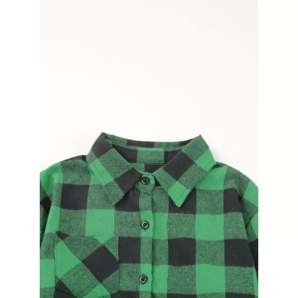 blibean Unisex Girl Boy Fall Long Sleeve Plaid Shirt Top Kid Size 6-15 Years Old