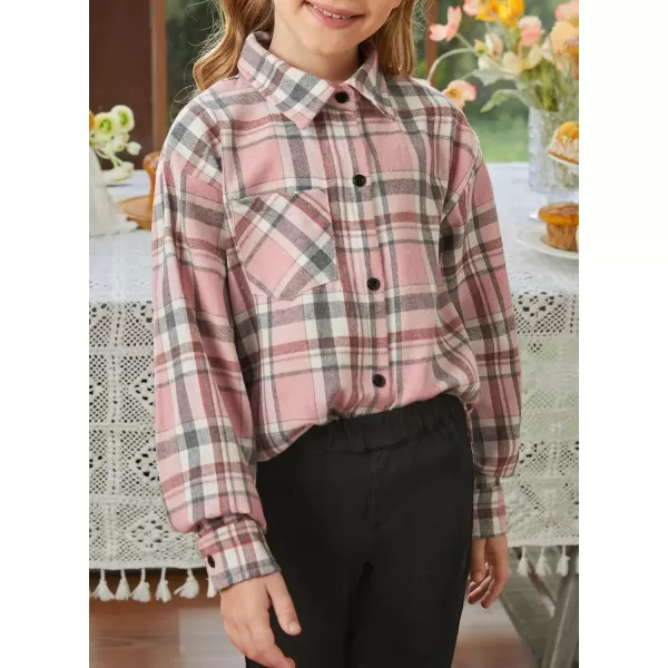 blibean Unisex Girl Boy Fall Long Sleeve Plaid Shirt Top Kid Size 6-15 Years Old