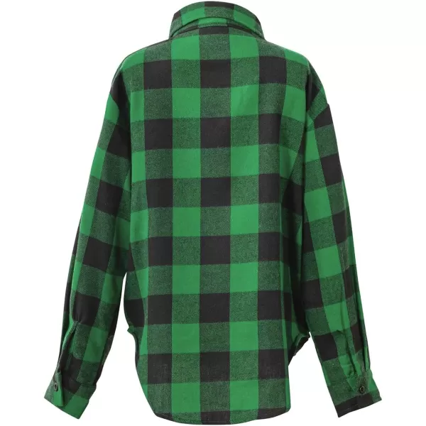 blibean Unisex Girl Boy Fall Long Sleeve Plaid Shirt Top Kid Size 6-15 Years Old