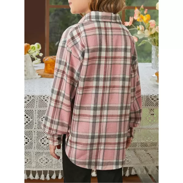 blibean Unisex Girl Boy Fall Long Sleeve Plaid Shirt Top Kid Size 6-15 Years Old