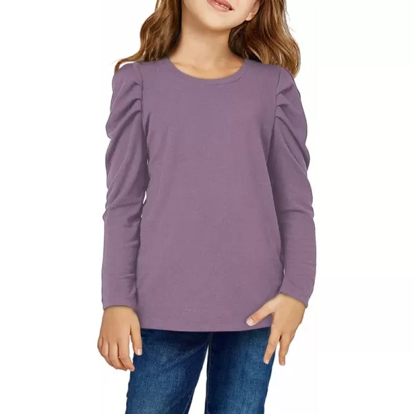 blibean Tween Girls Puff SLeeve Shirts Stylish Fall Tops Size 4-15 Years Old