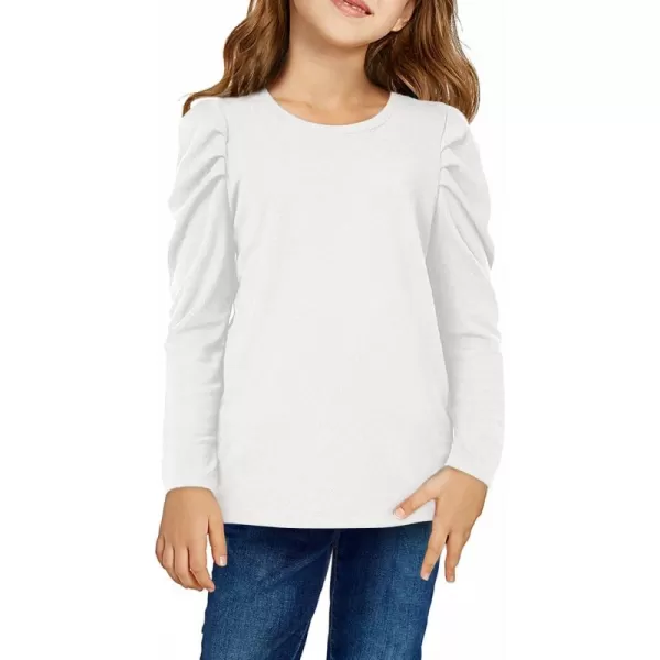 blibean Tween Girls Puff SLeeve Shirts Stylish Fall Tops Size 4-15 Years Old